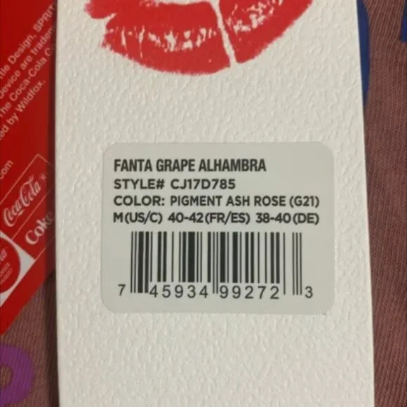 WILDFOX x COCA COLA Women's Fanta Grape Alhambra Loose-fit Crop T-shirt Size M - Picture 6 of 6